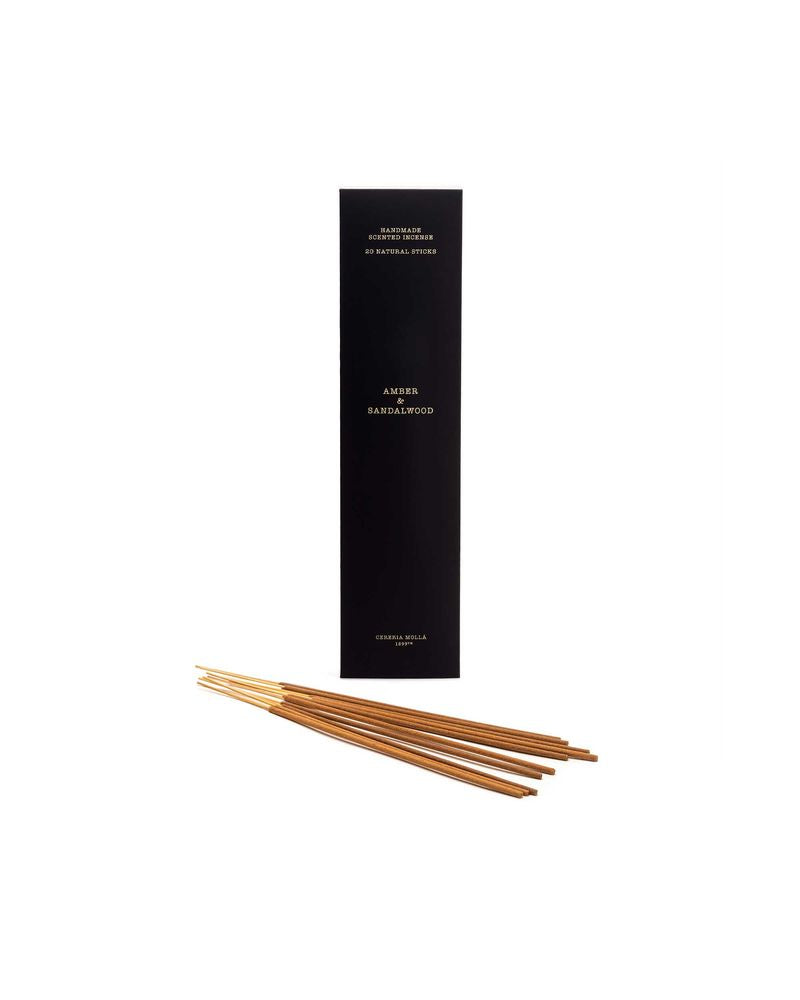 CERERIA MOLLA Røkelsespinner – Amber & Sandalwood (20 stk.)