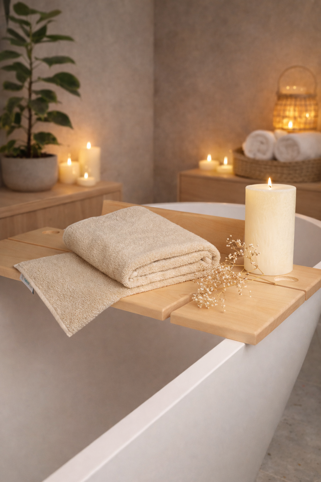 Håndkle i Hamp & Økologisk Bomull – Naturfarge